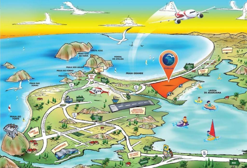 Apartamento Arraial Do Cabo Com Vista Para A Lagoa - Golden Lake المظهر الخارجي الصورة